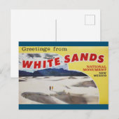 Greetings uit White Sands New Mexico Briefkaart (Voorkant / Achterkant)