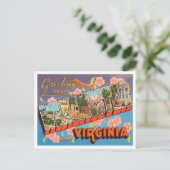 Greetings uit Winchester, Virginia Vintage Travel Briefkaart (Staand voorkant)
