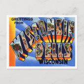 Greetings uit Wisconsin Dells, Wisconsin Travel Briefkaart (Voorkant)