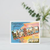 Greetings uit Wisconsin Vintage Travel Briefkaart (Staand voorkant)
