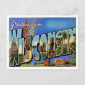 Greetings uit Wisconsin WI USA Briefkaart (Voorkant)