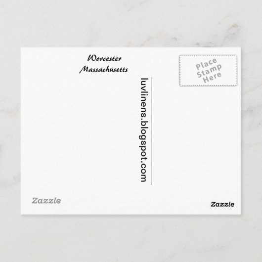 Greetings uit Worcester, Massachusetts Briefkaart (Achterkant)