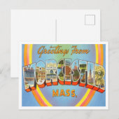 Greetings uit Worcester, Massachusetts Travel Briefkaart (Voorkant / Achterkant)