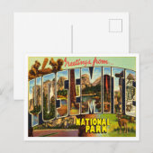 Greetings uit Yosemite National Park Travel Briefkaart (Voorkant / Achterkant)