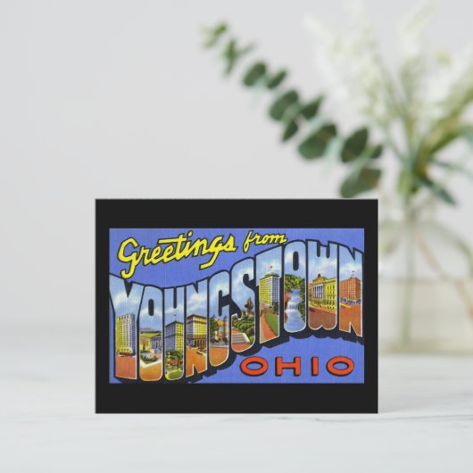 Greetings uit Youngstown Ohio Briefkaart (Staand voorkant)