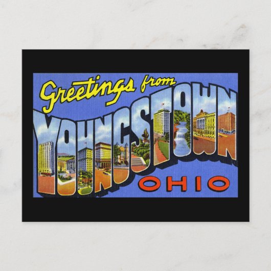 Greetings uit Youngstown Ohio Briefkaart (Voorkant)