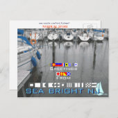Greetings uit Zee Bright NJ New Jersey Briefkaart (Voorkant / Achterkant)