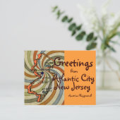 Greetings van AC New Jersey Briefkaart (Staand voorkant)