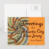 Greetings van AC New Jersey Briefkaart (Voorkant / Achterkant)