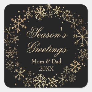 Greetings van Black Gold Season Vierkante Sticker