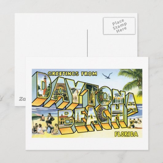 Greetings van Daytona Beach, FL Briefkaart (Voorkant / Achterkant)