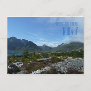 Greetings van de prachtige Noorwegen fotokaart Lof Briefkaart