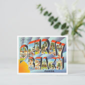 Greetings van Delray Beach, Florida Travel Briefkaart (Staand voorkant)