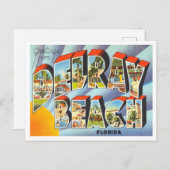 Greetings van Delray Beach, Florida Travel Briefkaart (Voorkant / Achterkant)