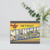 Greetings van Detroit Michigan, Briefkaart (Staand voorkant)