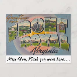 Greetings van Front Royal, Virginia Briefkaart