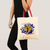 Greetings van het Blauwe Patroon van het Delft Bla Tote Bag (Voorkant (product))