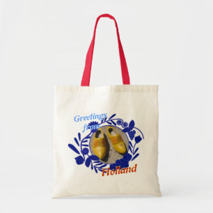 Greetings van het Blauwe Patroon van het Delft Bla Tote Bag