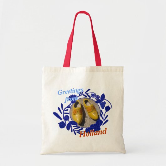 Greetings van het Blauwe Patroon van het Delft Bla Tote Bag (Voorkant)