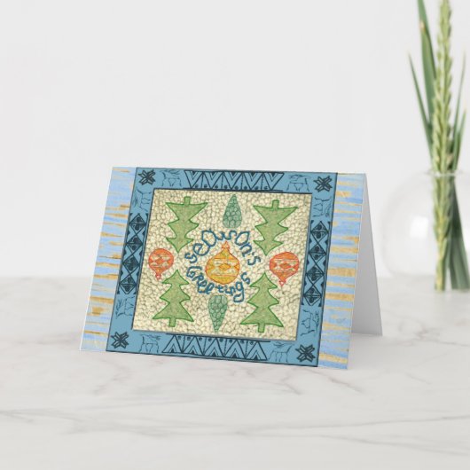 Greetings van het Noordelijke Folkseizoen Feestdagen Kaart (Voorkant)