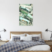 Greetings van met Schilderachtig Uitzichten Canvas Afdruk (Insitu (Slaapkamer))