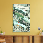 Greetings van met Schilderachtig Uitzichten Canvas Afdruk (Insitu (Woonkamer))