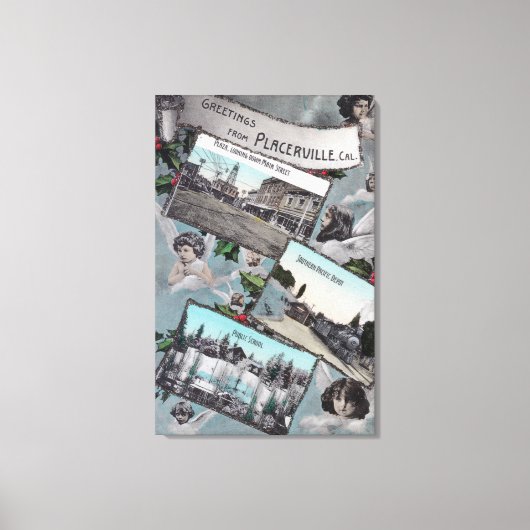 Greetings van met Schilderachtig Uitzichten Canvas Afdruk (Voorkant)