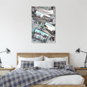 Greetings van met Schilderachtig Uitzichten Canvas Afdruk (Insitu (Slaapkamer))