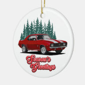 Greetings van Red Camaro Season Keramisch Ornament (Links)