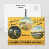 Greetings van Rehoboth Beach Briefkaart (Voorkant / Achterkant)