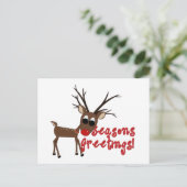 Greetings van Reindeer Season Feestdagenkaart (Staand voorkant)
