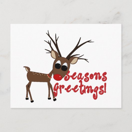 Greetings van Reindeer Season Feestdagenkaart (Voorkant)