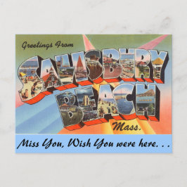 Greetings van Salisbury Beach, Massachusetts. Briefkaart