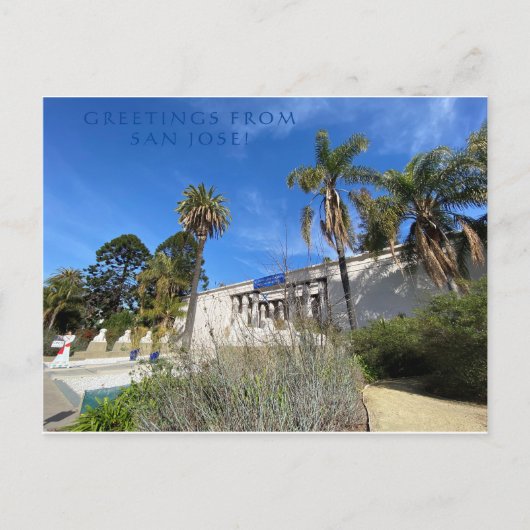 GREETINGS VAN SAN JOSE! BRIEFKAART (Voorkant)