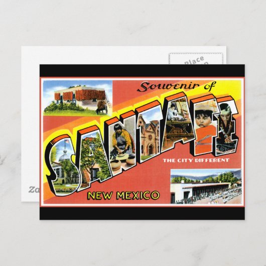 Greetings van Santa Fe Briefkaart (Voorkant / Achterkant)