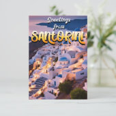 Greetings van Santorini Bedankkaart (Staand voorkant)