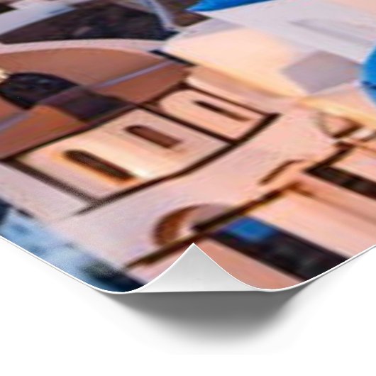 Greetings van Santorini Perfect Poster (Hoek)