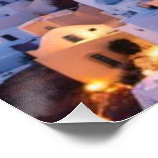 Greetings van Santorini Perfect Poster (Hoek)
