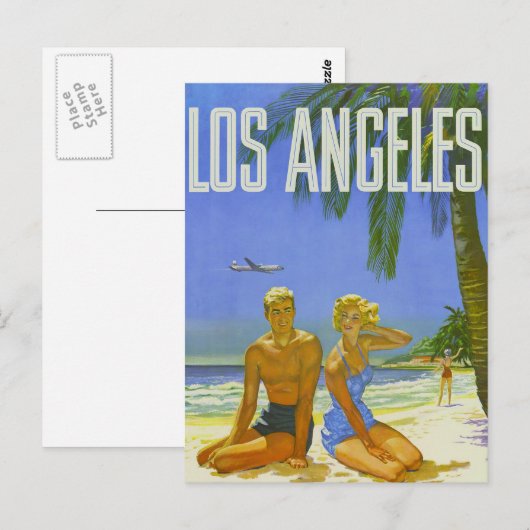 Greetings van Sunny Los Angeles Briefkaart (Voorkant / Achterkant)