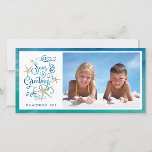 Greetings van Tropische SEAsons | Waterverf van St Feestdagenkaart (Voorkant)