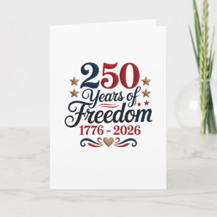 Greetings voor America's 250ste verjaardag Kaart