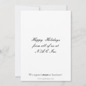 Greetings voor de rode Business Holiday Feestdagenkaart (Achterkant)