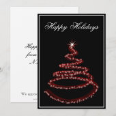 Greetings voor de rode Business Holiday Feestdagenkaart (Voorkant / Achterkant)