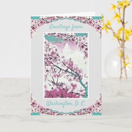 Greetings - Washington D.C. - Cherry Blossom nr. 1 Kaart (Gele Bloem)