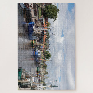 Greetsiel Nedersaksen Duitsland Vissershaven. Legpuzzel