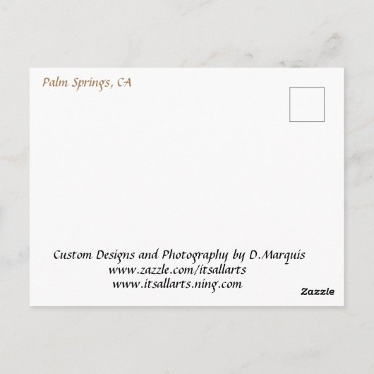 GREETTEN VAN HET DESERT #1 BRIEFKAART (Achterkant)