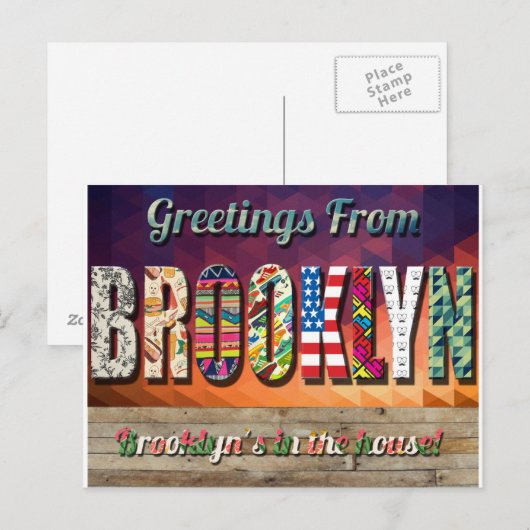 GREETTES VAN HET BROOKLYN BRIEFKAART! BRIEFKAART (Voorkant / Achterkant)