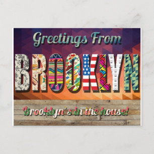 GREETTES VAN HET BROOKLYN BRIEFKAART! BRIEFKAART