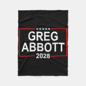 Greg Abbott 2028 Presidential Election July 4th Re Fleece Deken (Voorkant)