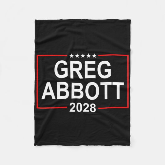 Greg Abbott 2028 Presidential Election July 4th Re Fleece Deken (Voorkant)
